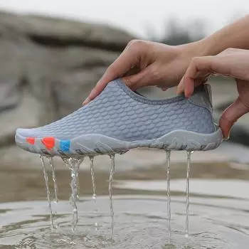 Унисекс быстросохнущие нескользящие пляжные и дайвинг-туфли с толстой мягкой подошвой для плавания, сноркелинга и речных активностей. 46