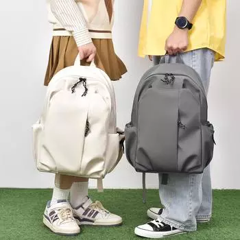 Unisex Campus Backpack for Students – Stylish, Spacious, Durable грязно-белый