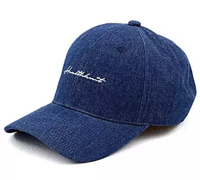 Unisex Cap Hat Twill Embroidery Logo Print CAP Cotton FREE Size Fits 46 [Health Knit] Men s 291-4074 [-] (One Most) (IND/Indigo)
