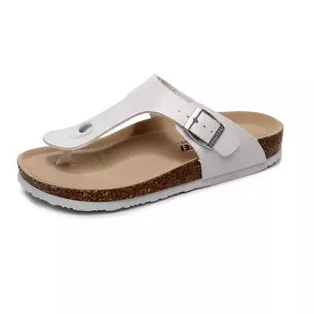 Unisex Casual Cork Slippers Fashion Men Flip Flops Outdoor Beach Men Shoes Indoor House Home Shoes Summer 36