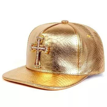 Унисекс Cross Label Python Patterned Leather Hip Hop Hats Весна Осень Открытый Регулируемые Повседневные Бейсболки Солнцезащитная Кепка