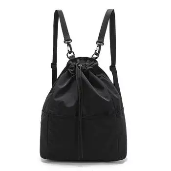 Унисекс цветной рюкзак спортивный рюкзак школьный рюкзак со шнурком чёрный