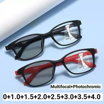 Унисекс Цветные Фотохромные Очки Женские Анти-Синие Мультифокальные Очки Для Чтения Мужские Женские Винтажные Очки Для Дальнозоркости 3.5