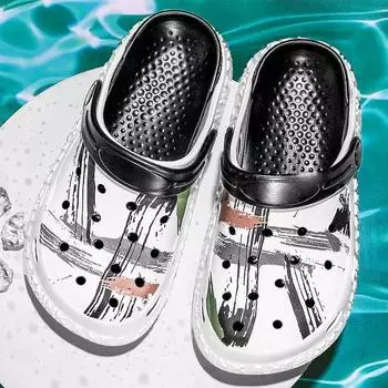 Унисекс Детская летняя пляжная обувь Нескользящие сандалии для дома Сабо для мальчиков Сандалии для малышей из ПВХ Шлепанцы Детская садовая обувь CN24(insole15cm)