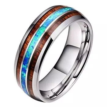 Унисекс для влюбленных пар, винтажные ювелирные изделия, подарок, кольцо с узором из деревянной ракушки US 10 серебряный