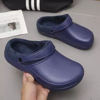 Унисекс домашняя хлопковая обувь новые зимние теплые плюшевые тапочки парные домашние нескользящие домашние тапочки мужские и женские мягкие туфли из ЭВА 36 бежевый