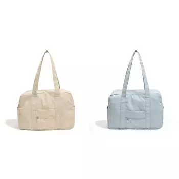 Унисекс дорожная сумка через плечо с несколькими карманами для мужчин и женщин (бежевый)