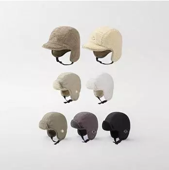 Унисекс двухсторонняя зимняя пилотская шапка с бархатной подкладкой и защитой ушей. One Size серый