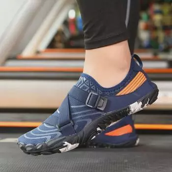 Унисекс дышащая обувь с пятью пальцами для активного отдыха: Пляж, походы по ручью, переходы вброд, сноркелинг и фитнес. 45 чёрный