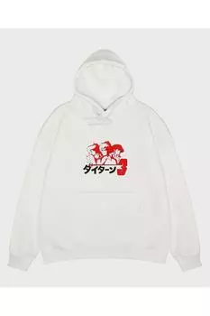 Unisex Ecru Hooded Sweatshirt 138 D3 Trio