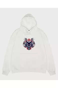 Unisex Ecru Hooded Sweatshirt 5h3nr0n