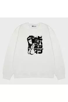 Unisex Ecru Sweatshirt 059 Faye Blk Jap