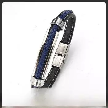 Unisex European & American Braided Decorative Stainless Steel Bracelets