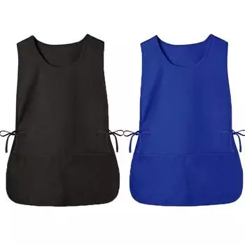 Унисекс фартук из зернистой ткани в стиле жилета с завязками сбоку парикмахерский рабочий фартук 49.5*70 чёрный