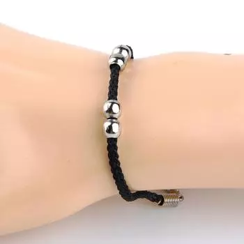 Unisex Four Beads String Rope Chain Bracelets ARI чёрный