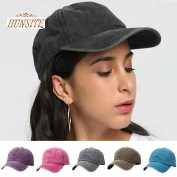 Унисекс фуражка винтажная с длинными полями, регулируемая пряжка, хвостик, дышащая защита от солнца, защита от ультрафиолета, женская и мужская бейсбольная кепка, головные уборы для взрослых серый