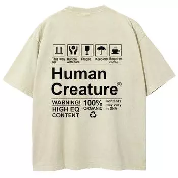 Унисекс Футболка С Вареным Эффектом Customscool Для Женщин Мужской Топ Размеры От S До 3 Круглый Вырез Короткий Рукав Оверсайз Ретро Спортивная Одежда S