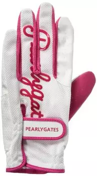 Unisex Glove Quick Heat UV Golf Gloves x Pink SS [Pearly Gates] One-handed (Sweat Absorbent, Drying, Shielding, Protection) / / 053-3185401 032_White