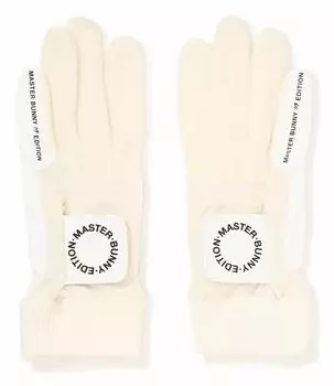 Unisex Golf Gloves Gloves Synthetic Leather LL [Master Bunny] Two-handed (Fleece/Grip) / / 758-4285001 030_White (25~26cm)