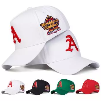 Унисекс готическая буква А вышитая сбоку бейсболки по всему миру весна осень открытый регулируемые повседневные шляпы солнцезащитная шляпа красный