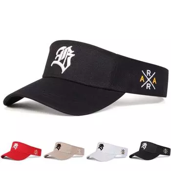 Унисекс готическая буква B сбоку AR вышивка регулируемый солнцезащитный козырек пустая кепка гольф бейсболки весна лето открытый спорт путешествия для женщин мужчин белый