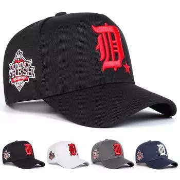 Унисекс готическая буква D вышитая сбоку DUMMY FRESH бейсболки регулируемые повседневные шляпы весна и осень уличные солнцезащитные шляпы тёмно-синий