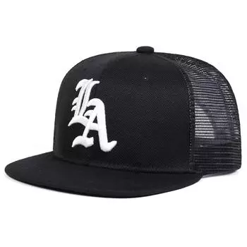 Унисекс готические буквы La вышивка хип-хоп сетчатые шляпы весна лето открытый регулируемые повседневные бейсболки солнцезащитная шляпа