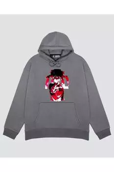 Unisex Gray Hooded Sweatshirt Mp 100