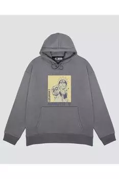 Unisex Gray Hooded Sweatshirt Naruto