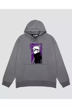 Unisex Gray Hooded Sweatshirt Pain Akatsuki