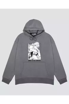 Unisex Gray Hooded Sweatshirt Reina