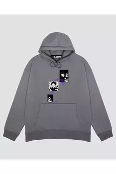 Unisex Gray Hooded Sweatshirt Siblings