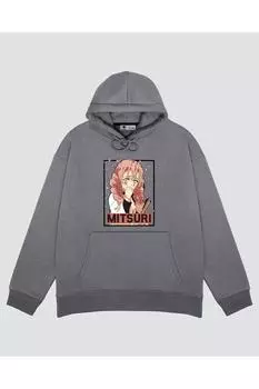 Unisex Gray Hooded Sweatshirt The Love Pillar Of The Demon Slaying Corps Kimetsu No Yaiba