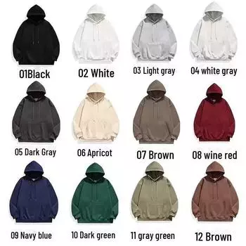 Унисекс хлопковая толстовка с капюшоном: Высококачественный, повседневный, всесезонный пуловер для осени/зимы, доступен в нескольких цветах Black [Huamian Milk Silk]. 3XL чёрный