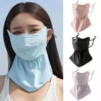 Унисекс Ice Silk УФ-защитная маска от солнца Открытый солнцезащитный крем GolfSun Proof Ice Silk Защита шеи Солнцезащитная маска Мужчины Женщины Воротник фиолетовый