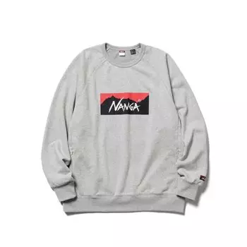 Унисекс Эко Гибридная толстовка с логотипом ECO HYBRID BOX LOGO СВИТЕР [NANGA] L.GRY