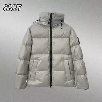 Унисекс Канадская зимняя гусиная пуховая куртка - толстое и теплое пальто 5XL чёрный