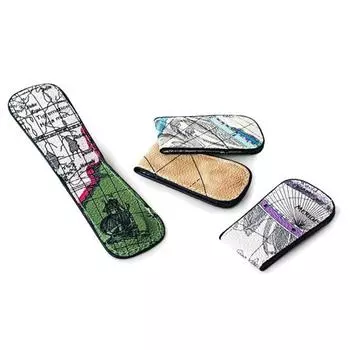 Унисекс Карта Pattern Мини Искусственная кожа Магнитный держатель для денег Зажим для хранения коричневый