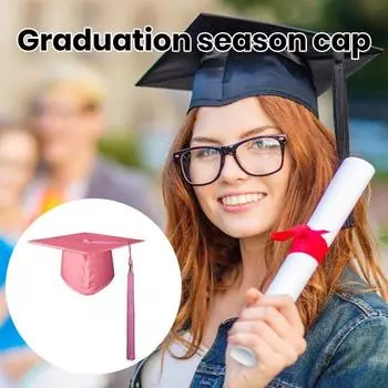 Унисекс Кепка Бакалавра 2023 Кисточка Подвеска Украшение Сплошной Цвет Классический Стиль Плоский Верх Выпускная Шляпа Мастер Доктор Ученый Шляпа Аксессуар Для Вечеринки фиолетовый