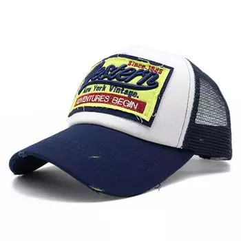 Унисекс кепка дальнобойщика мужская бейсболка с вышитыми буквами кепка для активного отдыха 56cm-60cm темно-синий