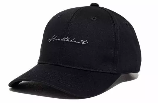 Унисекс Кепка Шляпа Твил Вышитый Логотип Принт КЕПКА Хлопок БЕСПЛАТНО 16 xx [Health Knit] Мужская 291-4074 [-] (Свободный размер) (BLK CHR/Черный уголь)