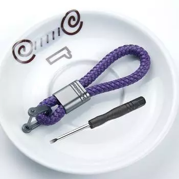 Брелки для ключей унисекс, брелок для ключей из металла для женщин, плетеный вручную, автомобильный брелок с пряжкой в виде подковы, съемный, подарочный, кожаные мужские аксессуары 6