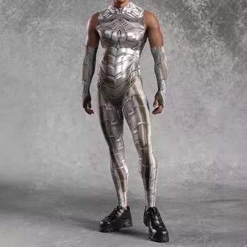 Унисекс Киберпанк 3D цифровая печать Хэллоуин вечеринка ролевая игра наряд для женщин мужчин косплей костюм карнавальный комбинезон S