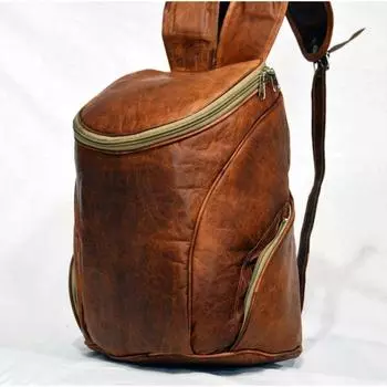 Унисекс Кожаный Классический Рюкзак Портфель Рюкзак Спортивная Сумка 15 x 11 x 6 in коричневый