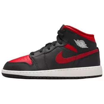 Унисекс кроссовки Air Jordan 1 Mid Bred Twist Черный Varsity-Red Summit-White DQ8426-067 44