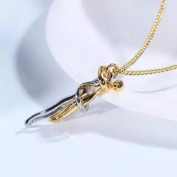 Унисекс, кулон для пары, ожерелье, танцевальный партнер, колье, цепочка на шею, ювелирное изделие, подарок