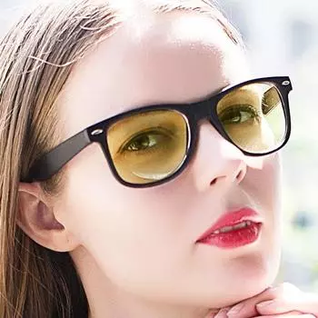 Унисекс квадратные желтые линзы, очки ночного видения, очки для вождения, мужские и женские ветрозащитные очки для вождения жёлтый