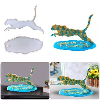 Унисекс Леопард Силиконовая форма Формы для помадки Силиконовые формы DIY Инструменты Модные формы в форме пантеры для современного домашнего декора прозрачный