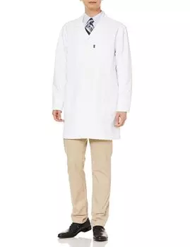 Unisex Long Sleeve Doctor Coat Unisex Long Sleeve Plaid Pattern Durable Stretch Antibacterial and Odor Resistant Light Transparent Proof Doctor Coat