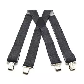 Unisex Men Soild Casual Adjustable Strap Cross Braces Suspenders